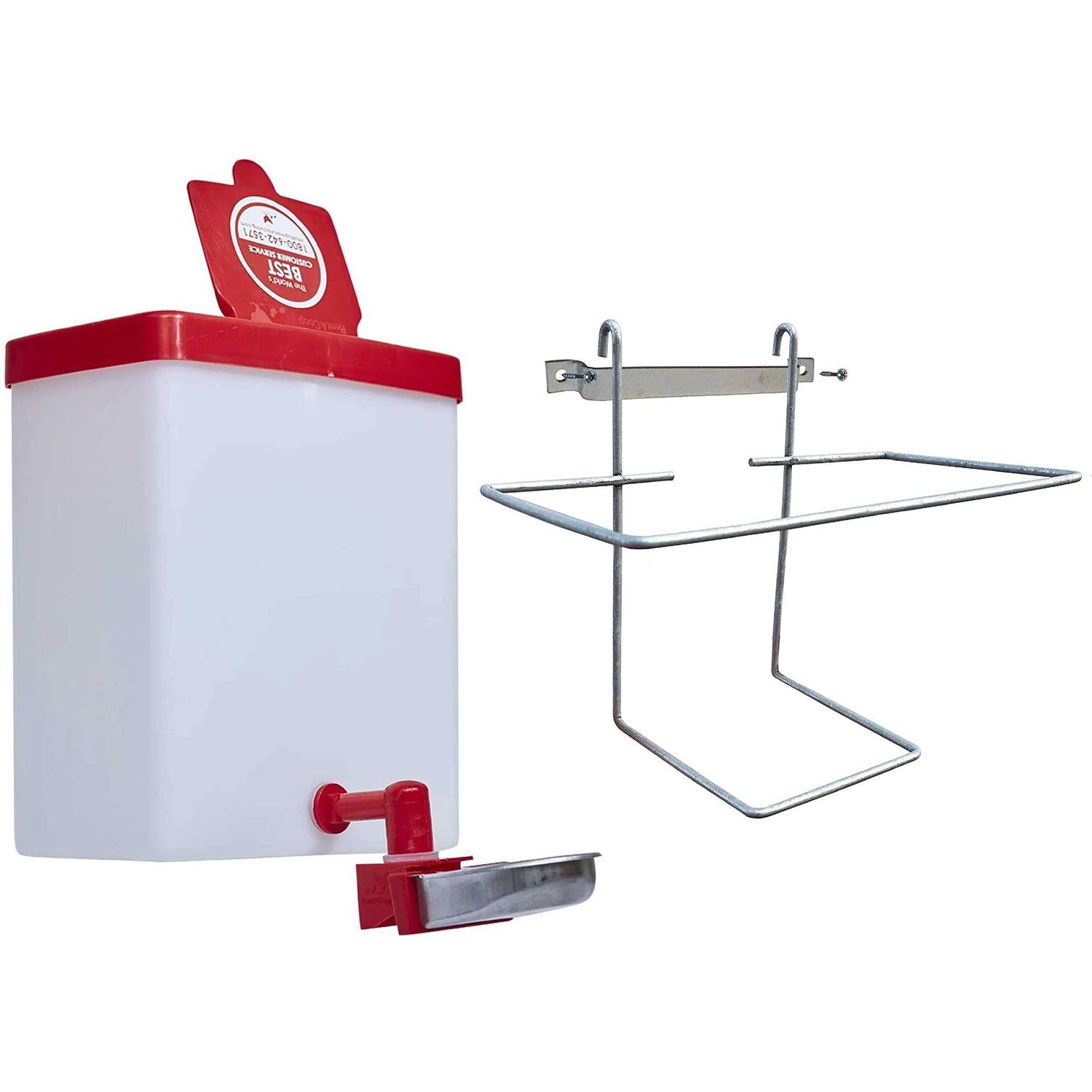 RentACoop No-Drip 64Oz Small Animal Drinking Bottle with Metal Cup for Small Pet/Bunny/Ferret/Hamster/Guinea Pig/Rabbit/Chinchilla/Mouse/Rat