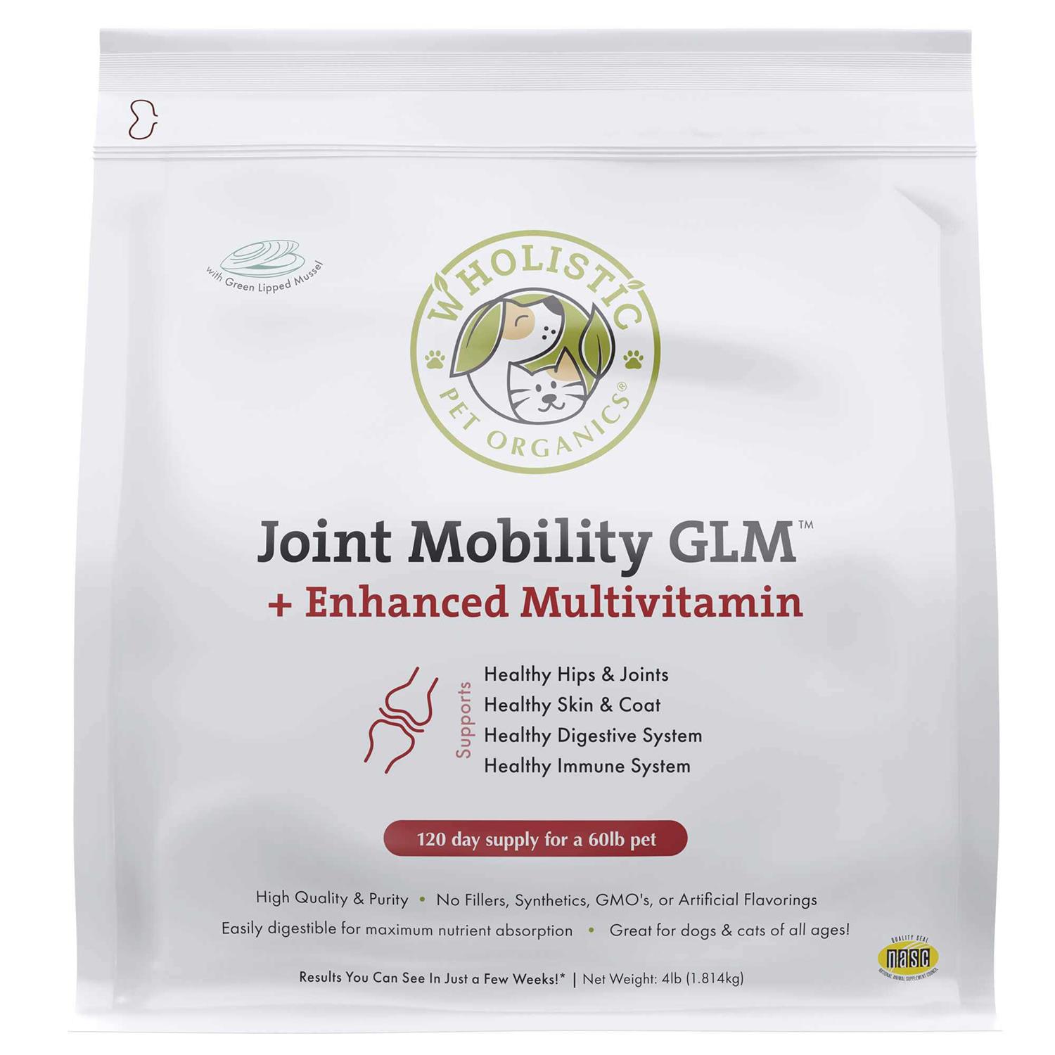 Wholistic Pet Organics Joint Mobility with Green Lipped Mussel