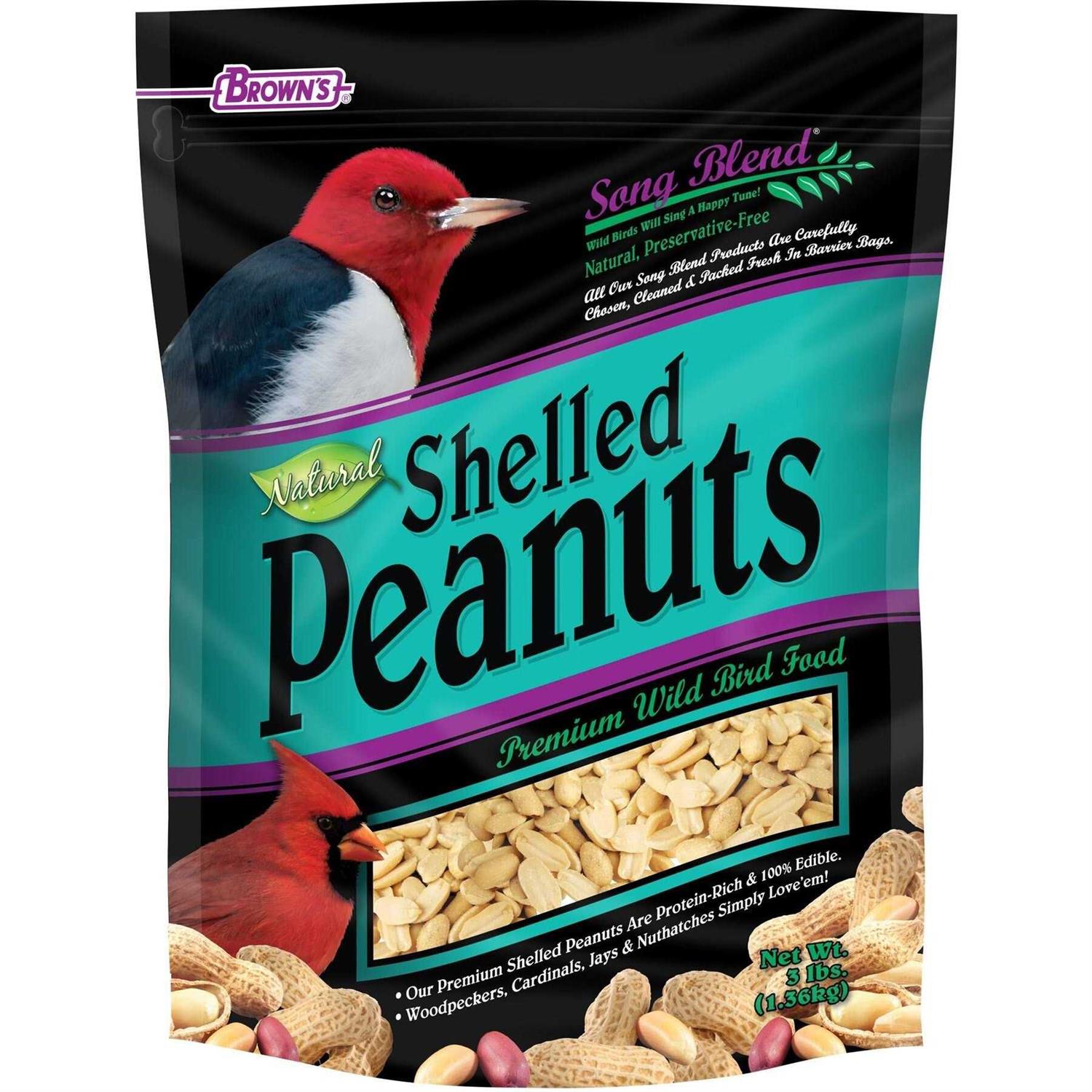 Brown’s Song Blend Shelled Peanuts Premium Wild Bird Food