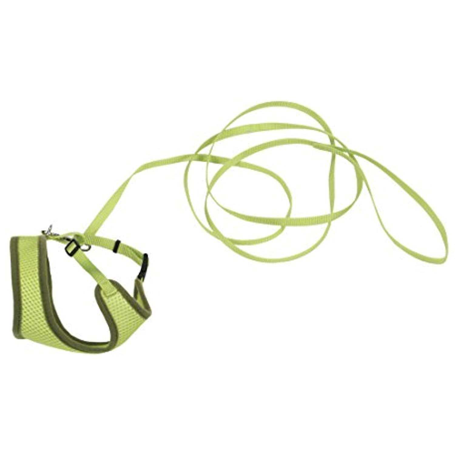 Comfort Soft Adjustable Cat Harness with 6′ Leash