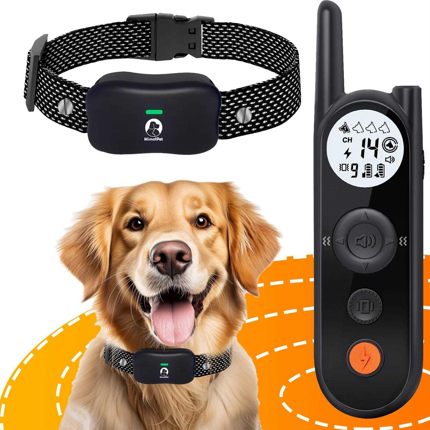 MIMOFPET Wireless Dog Fence System with Training Remote Up to 3500ft Adjustable Electric Fence for Dogs,Waterproof Dog Training Collar
