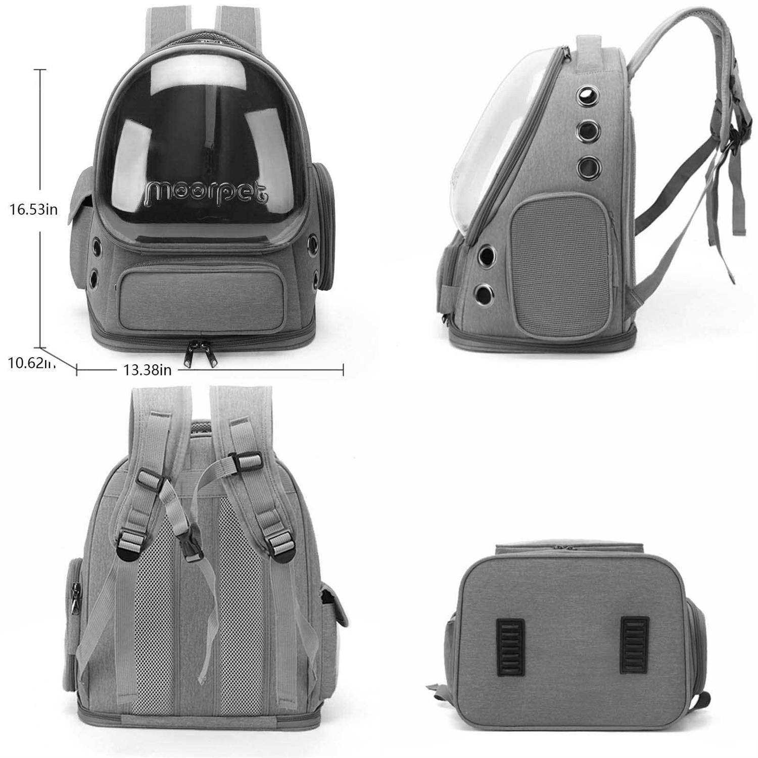 Cat Carrier Backpack Dog Backpack Carrier for Small Dogs Pet Bubble Backpack Bag with Air Holes Airline Approved Travel Carrier