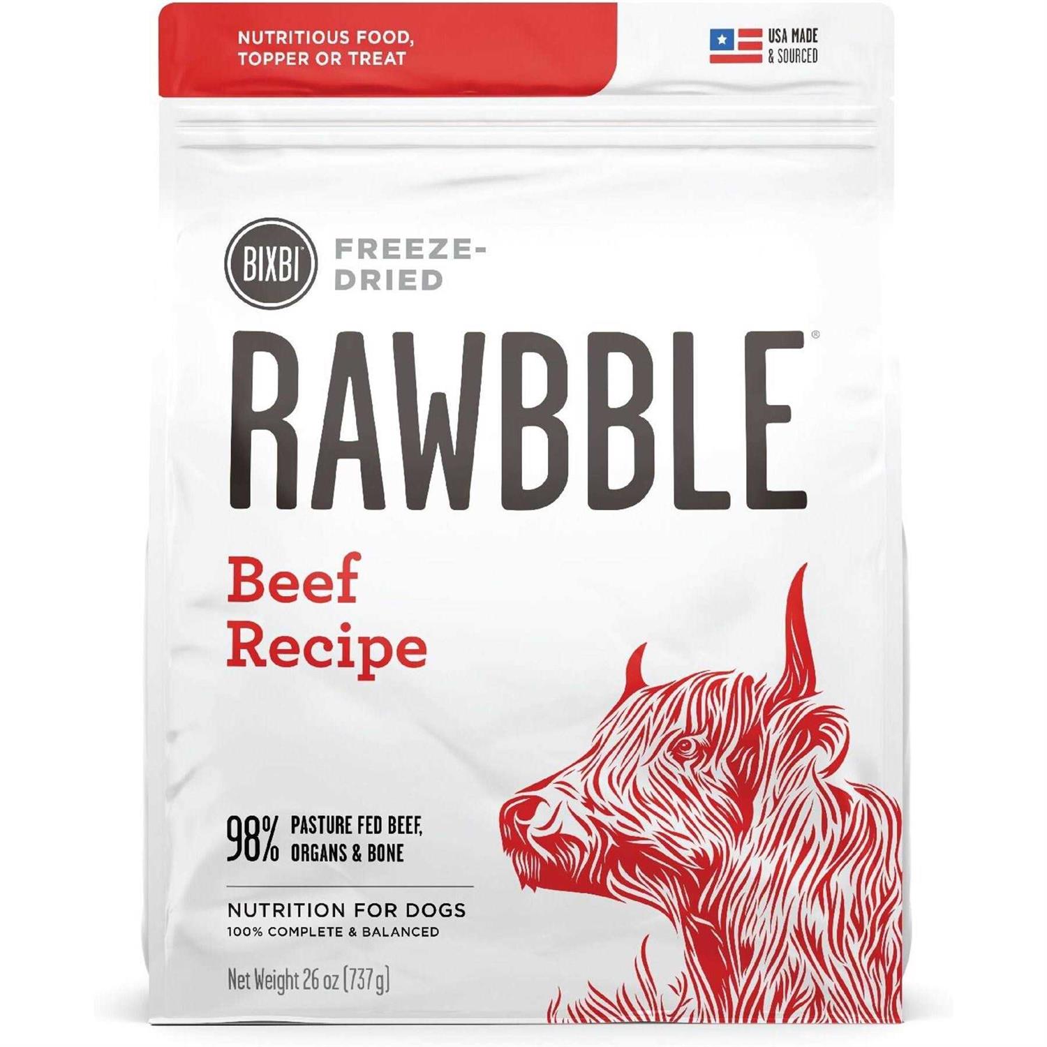 Bixbi Dog Food Rawbble Freeze Dried Beef