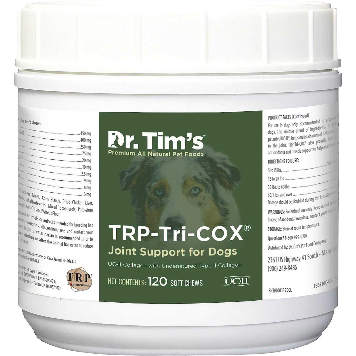 Dr. Tim’s TRP-Tri-COX Joint Support Dog Supplement