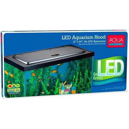 Aqua Culture 20 Gallon Fish Tank Hood with LED Light