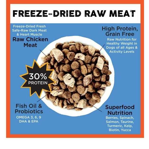 Nature’s Diet Raw Mix Kibble Chicken Liver Inclusions Freeze Dried-Dog Food