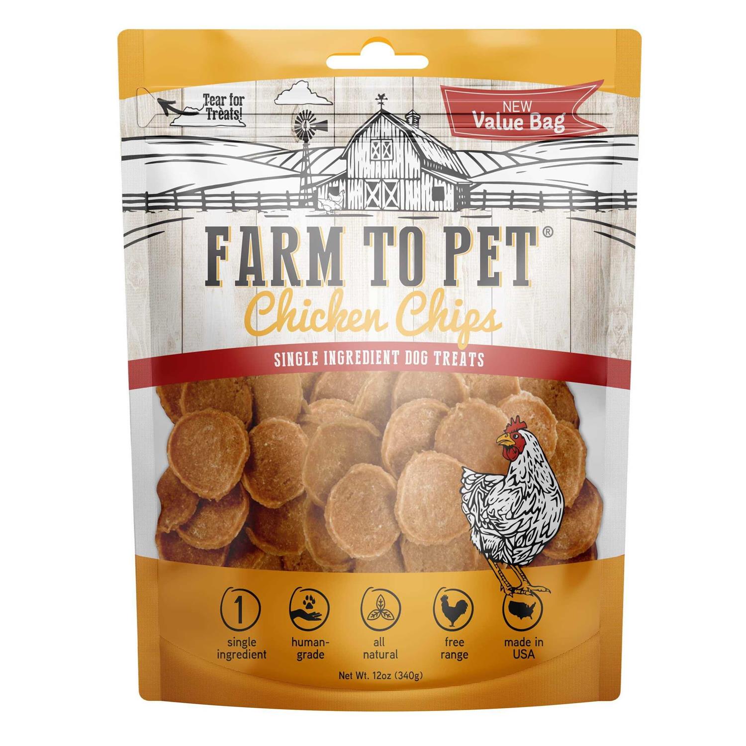 Farm to Pet Chicken Chips Dog Treats