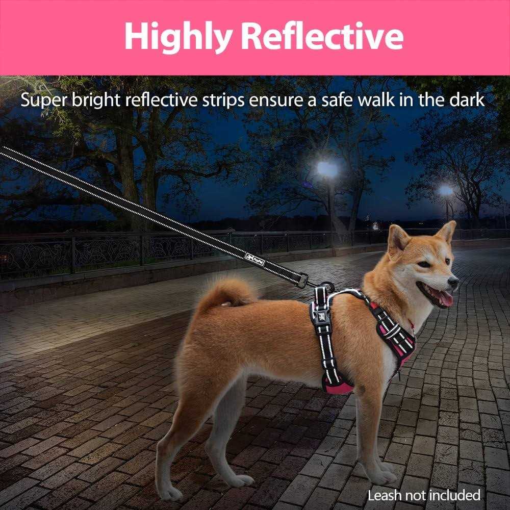 Poypet No Pull Dog Harness, Reflective Vest Harness with Front Adjustable