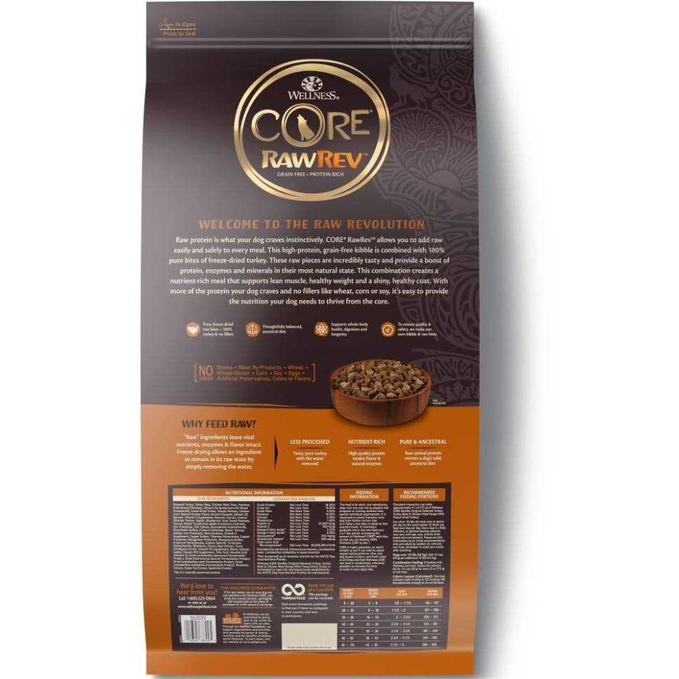 Wellness Core RawRev Natural Grain Free Original Chicken with Freeze Dried Turkey Dry Dog Food