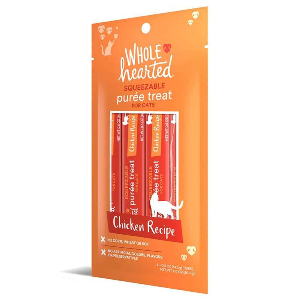 WholeHearted Chicken Recipe Puree Squeezable Cat Treats