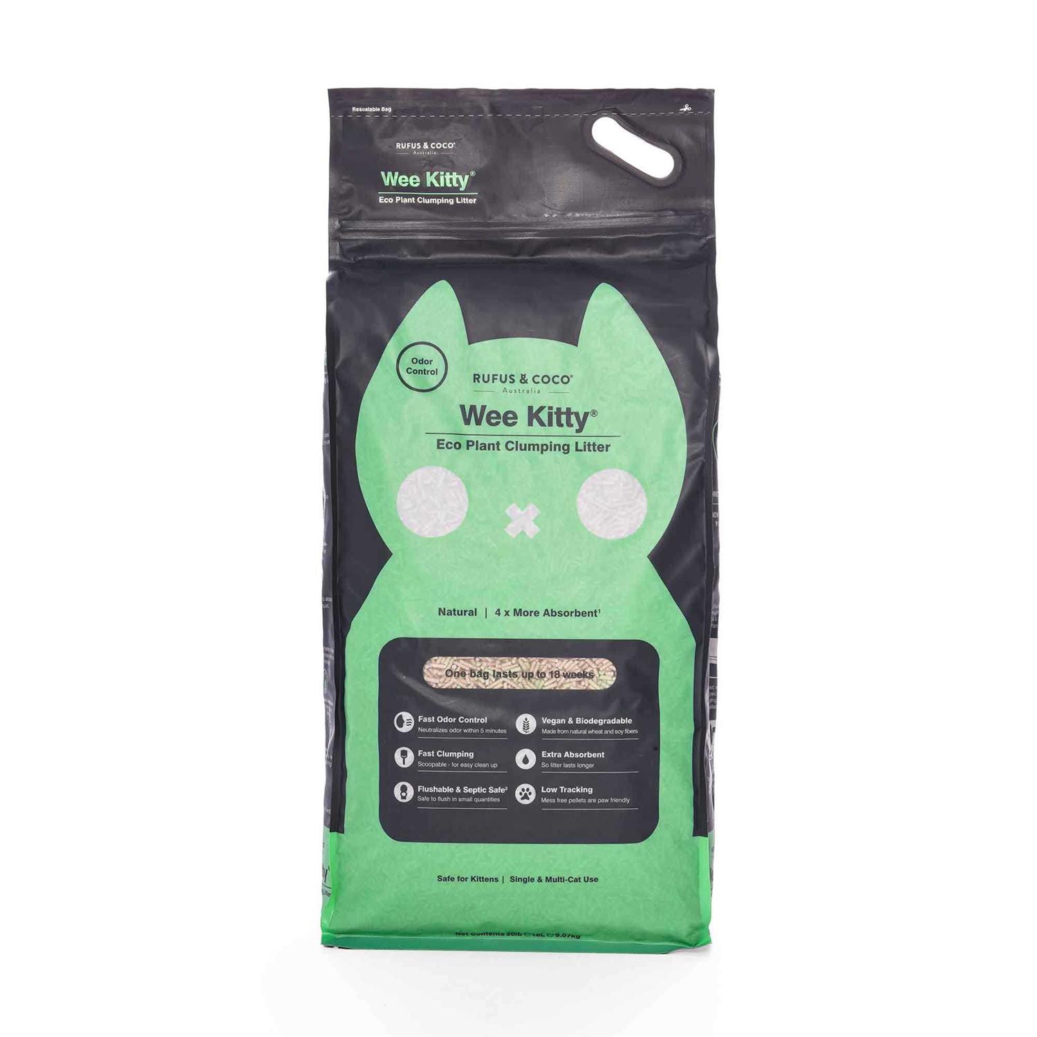 Rufus & Coco Wee Kitty Eco Plant Clumping Cat Litter