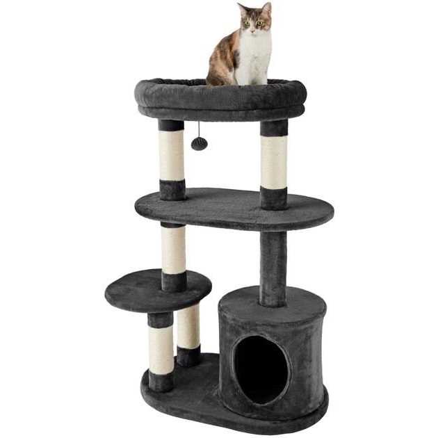 Frisco 59.5-in Heavy Duty Faux Fur Cat Tree Condo
