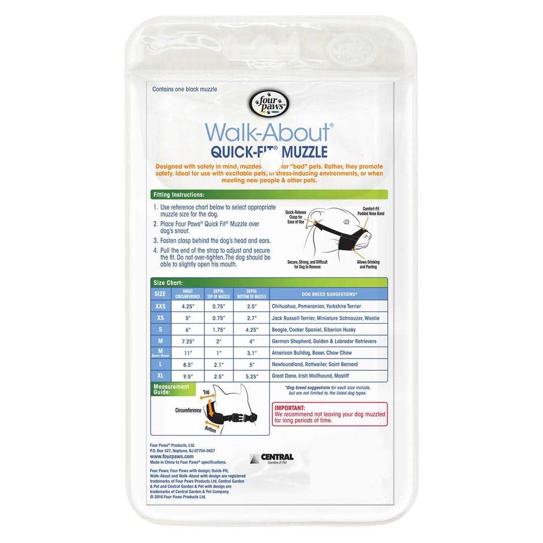 Four Paws Muzzle Quick Fit