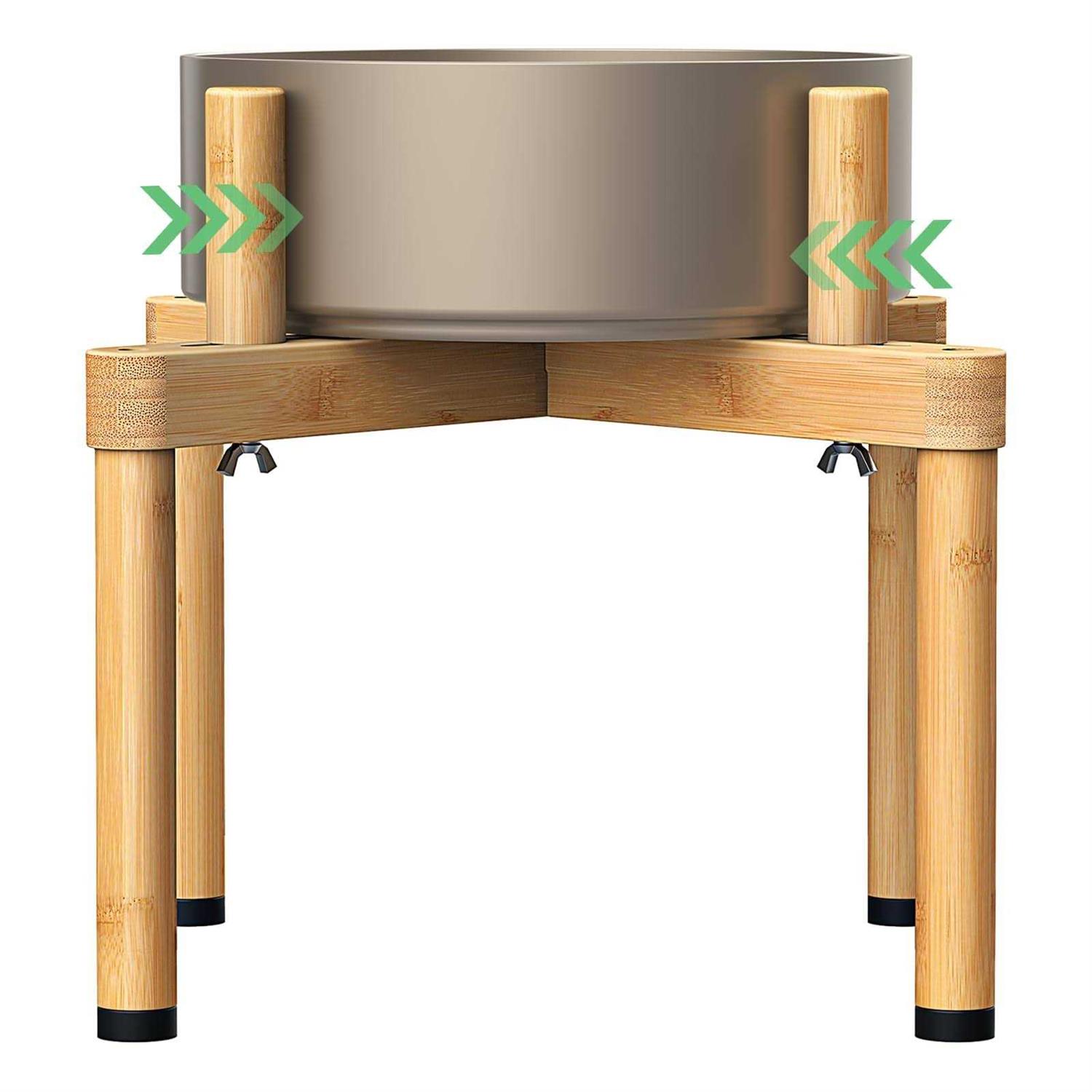 Vantic Dog Bowl Stand Adjustable Elevated Dog Food Stand For 65-11 Wide Bowls