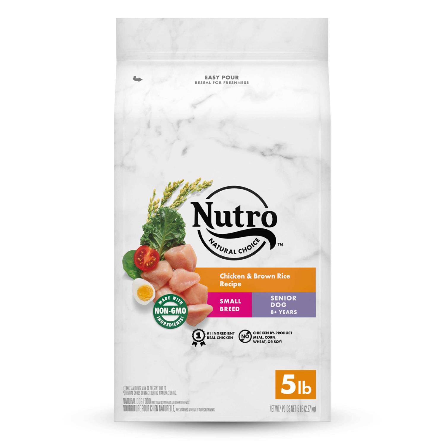 Nutro Natural Choice Chicken & Brown Rice Senior Small Breed Dry Dog Food