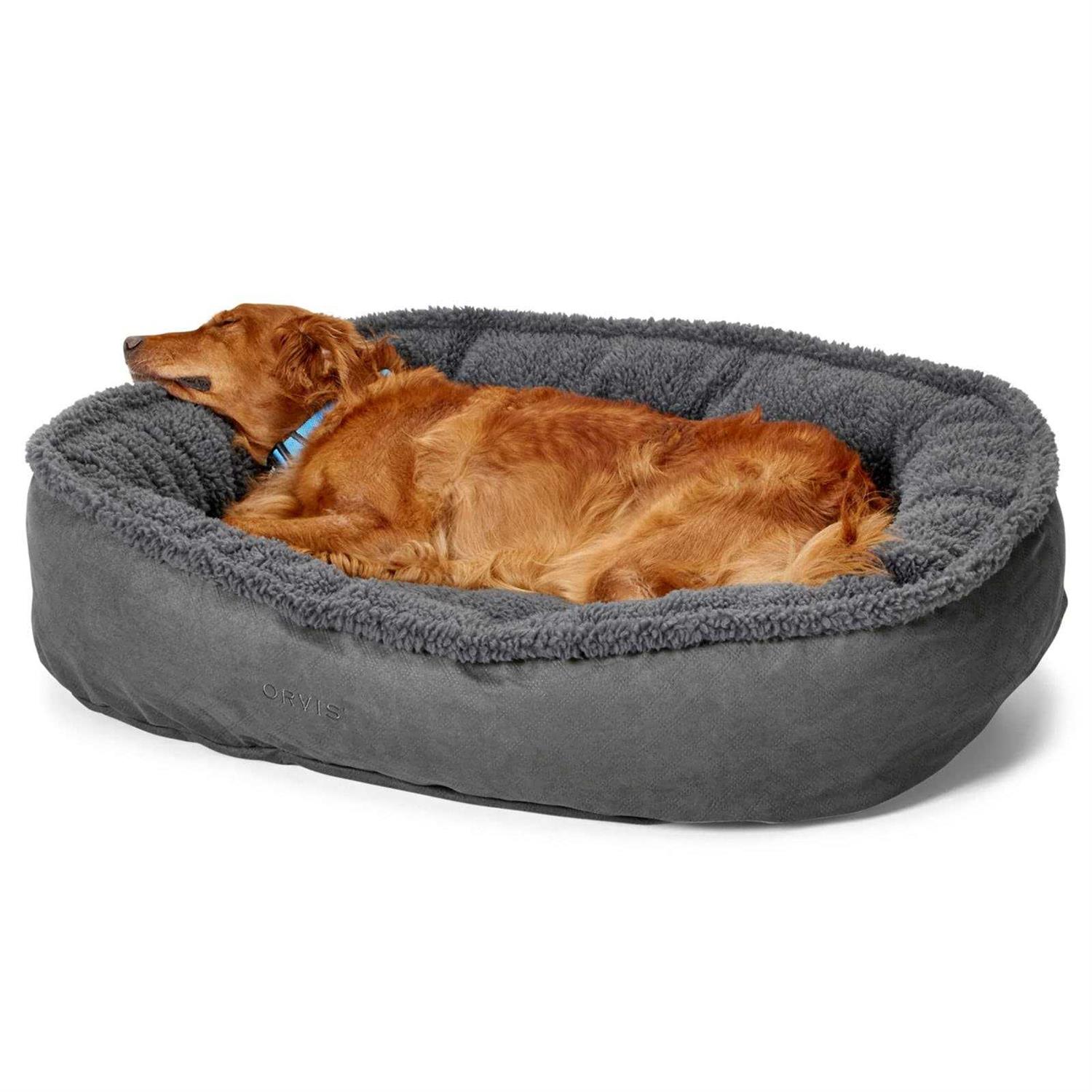 Orvis ComfortFill-Eco Wraparound Dog Bed with Fleece