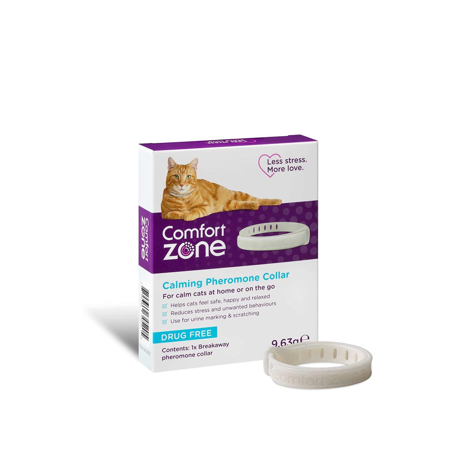 Comfort Zone 2 Pack Cat Calming Pheromone Collar for Cats De-Stress Your Cat