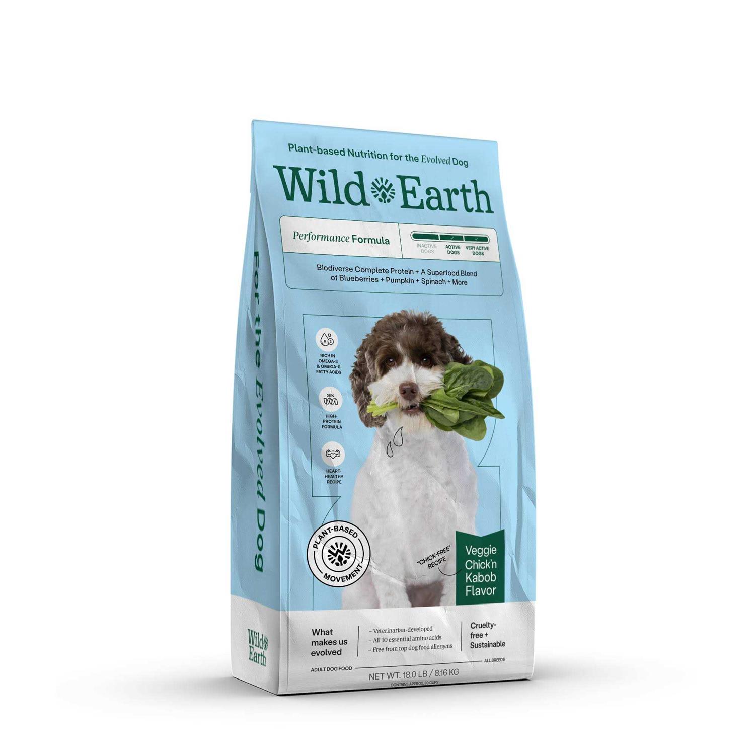 Wild Earth Veggie Chick’n Kabob Flavor Performance Formula Dry Dog Food