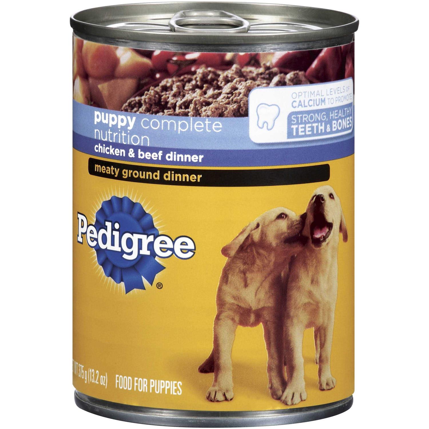 Pedigree Chicken & Beef Chopped Ground Dinner Puppy Wet Dog Food