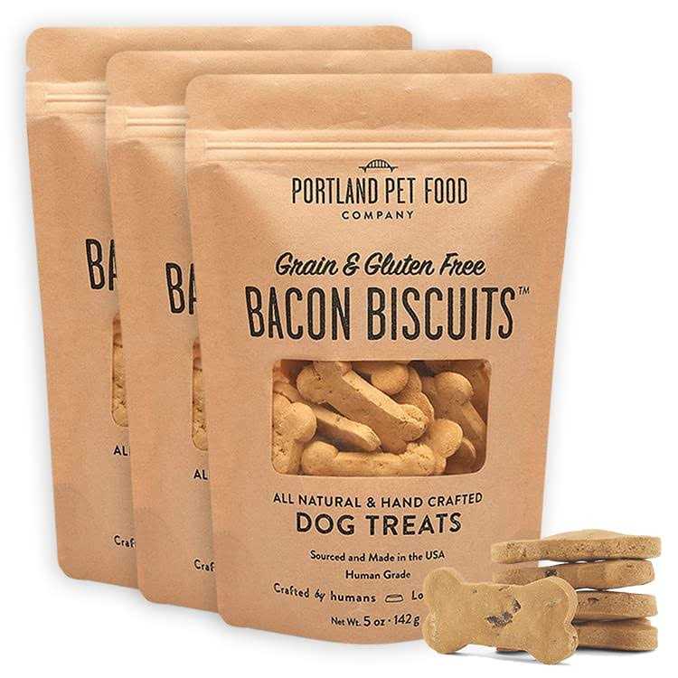 Portland Pet Food Company All-Natural Dog Treat Biscuits Multipack Flavor Variety Pack w/ Bacon