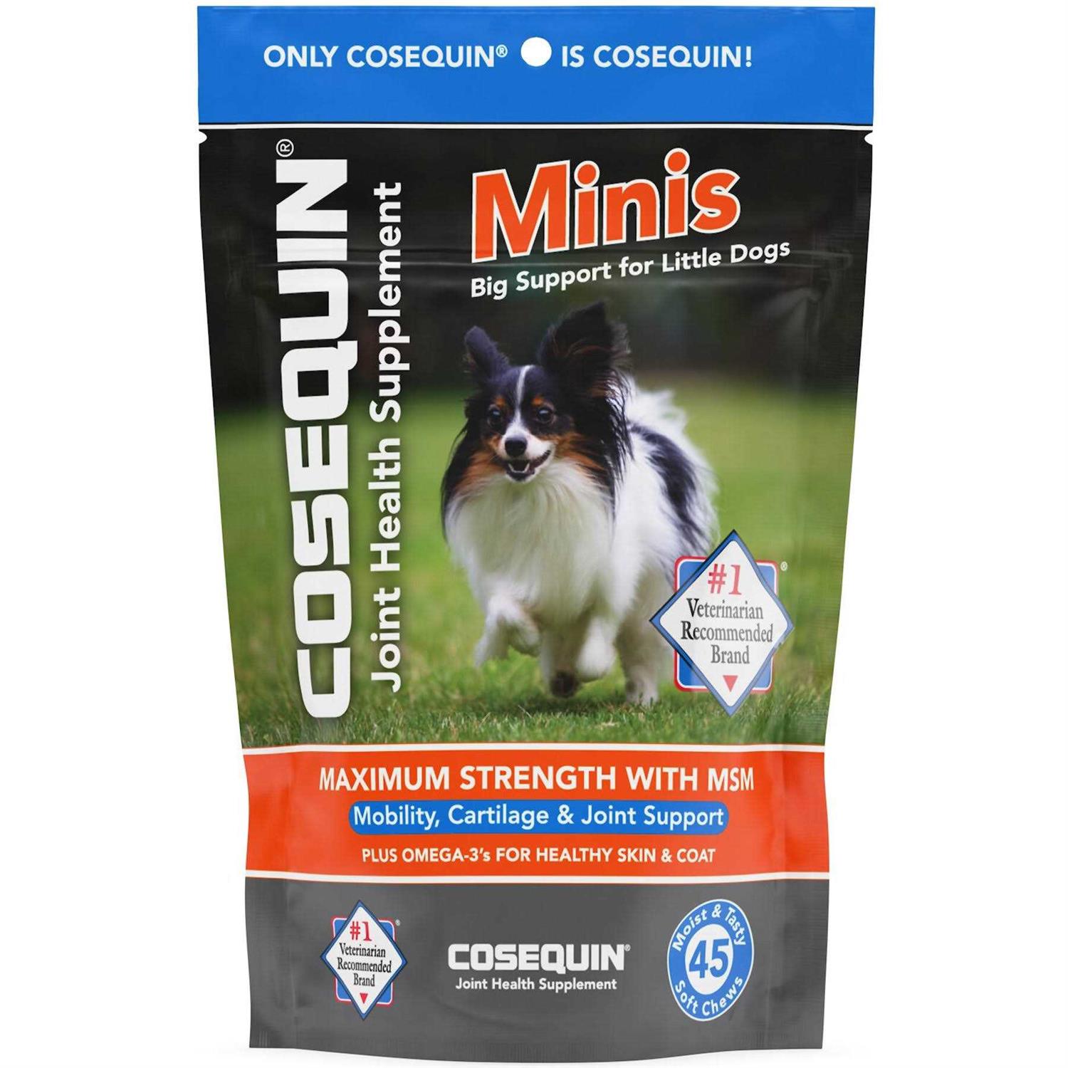 Cosequin Soft Chews Maximum Strength with MSM Plus Omega-3s for Dogs Minis