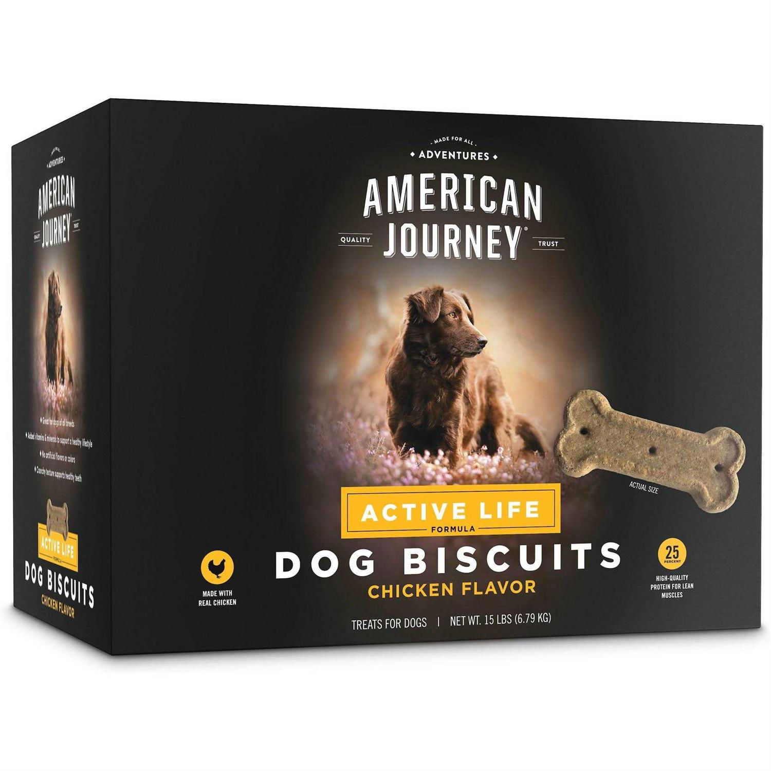 American Journey Active Life Chicken & Rice Flavor Large Biscuit Dog Treats