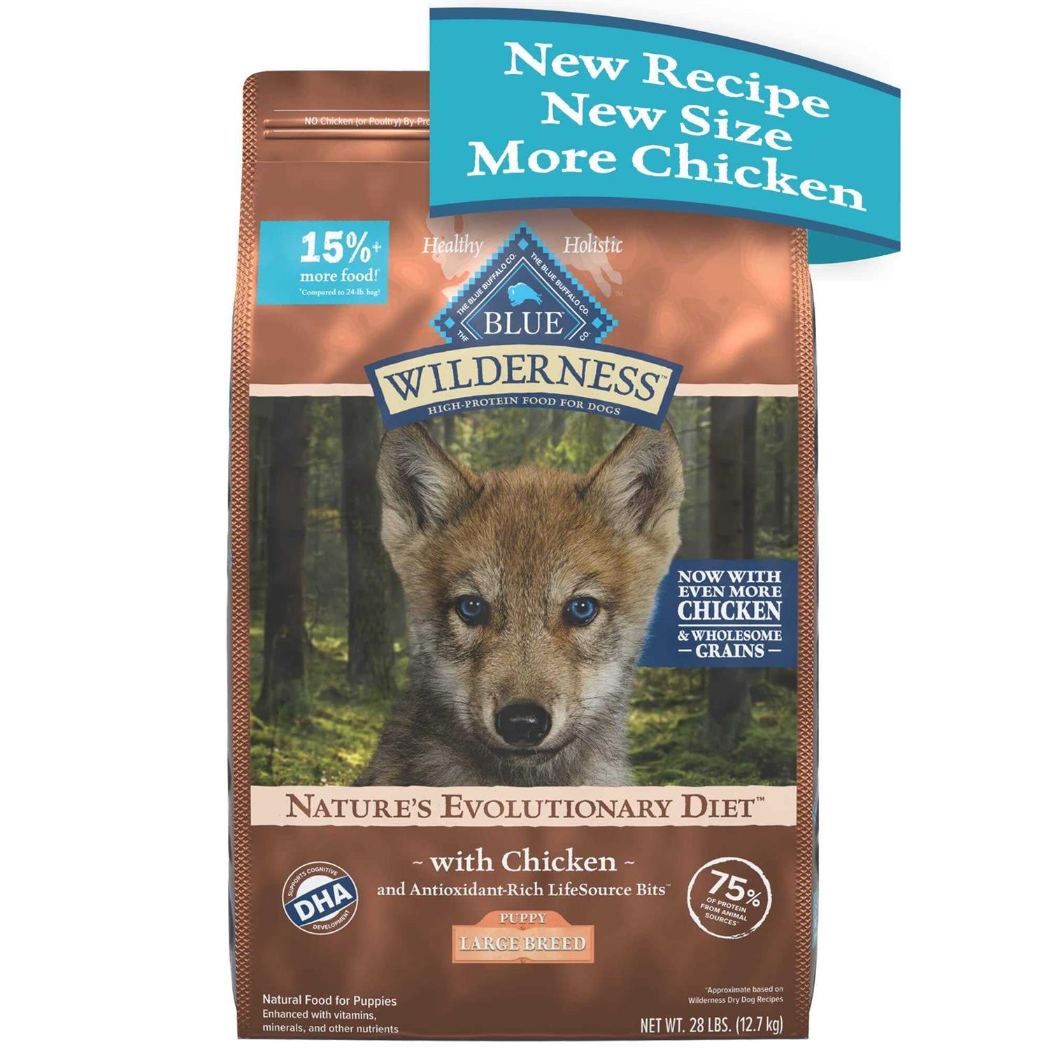 Blue Buffalo Wilderness Large Breed Puppy High Protein Natural Chicken & Wholesome Grains Dry Dog Food