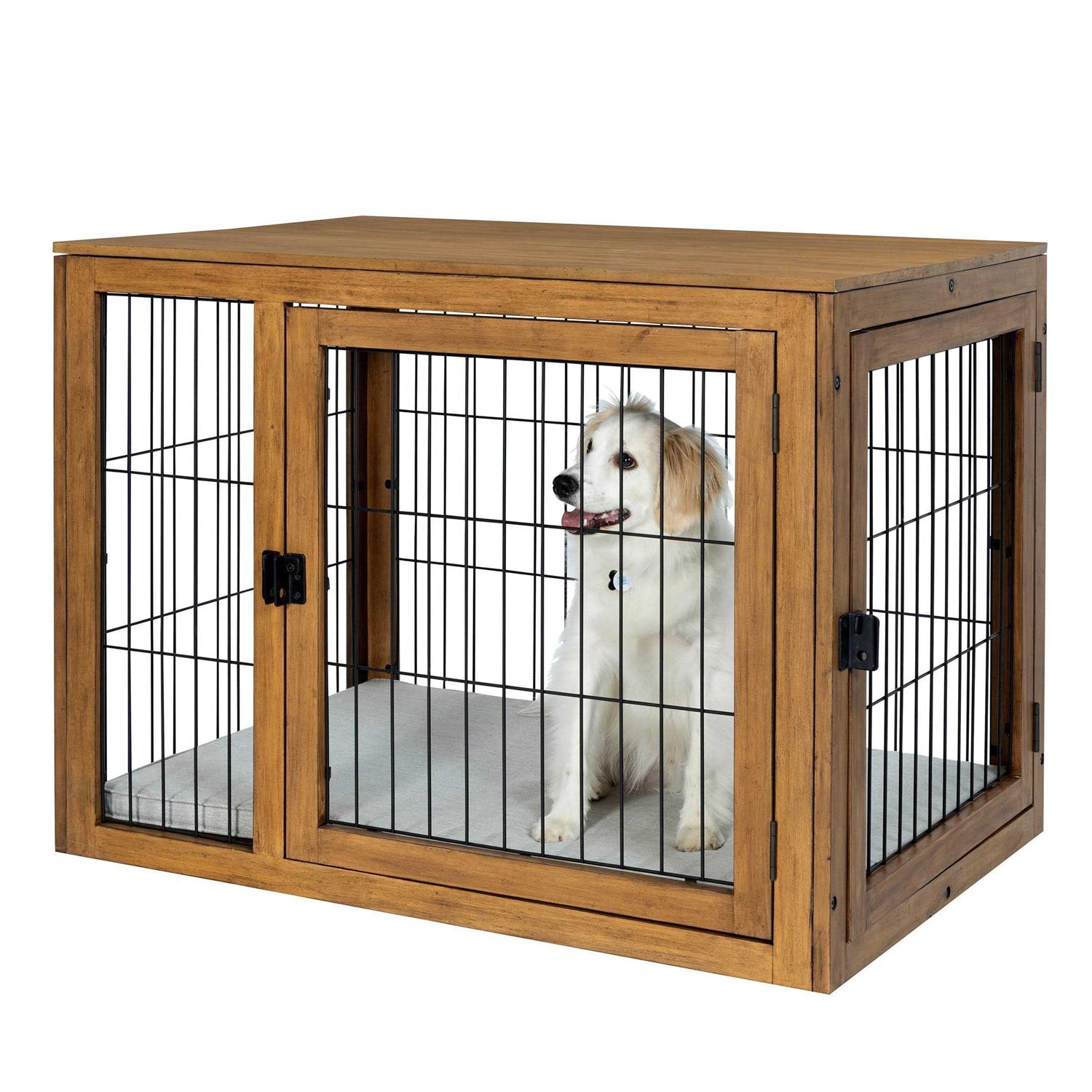 Petmaker Furniture-Style Dog Crate with Double Doors