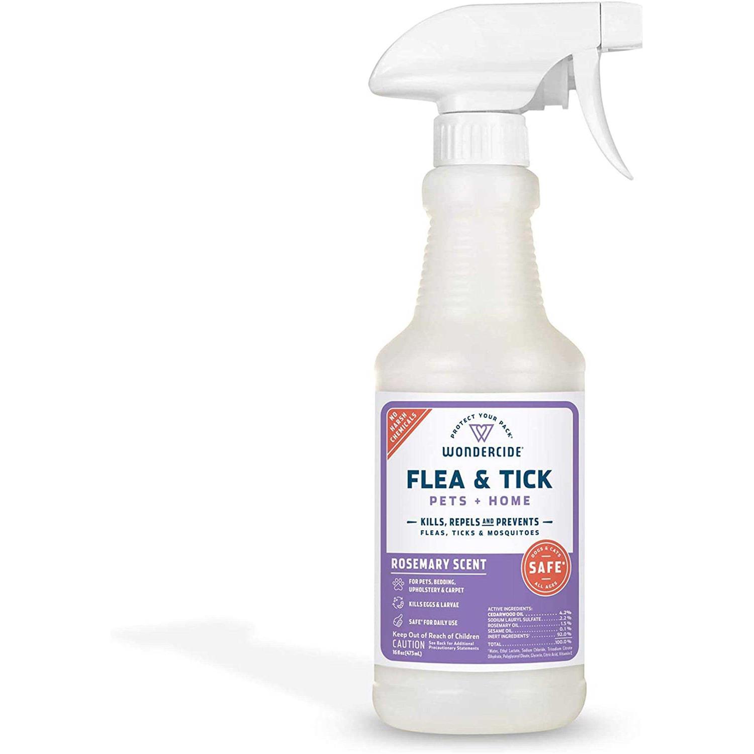 Wondercide Flea & Tick Spray Pets Home Rosemary