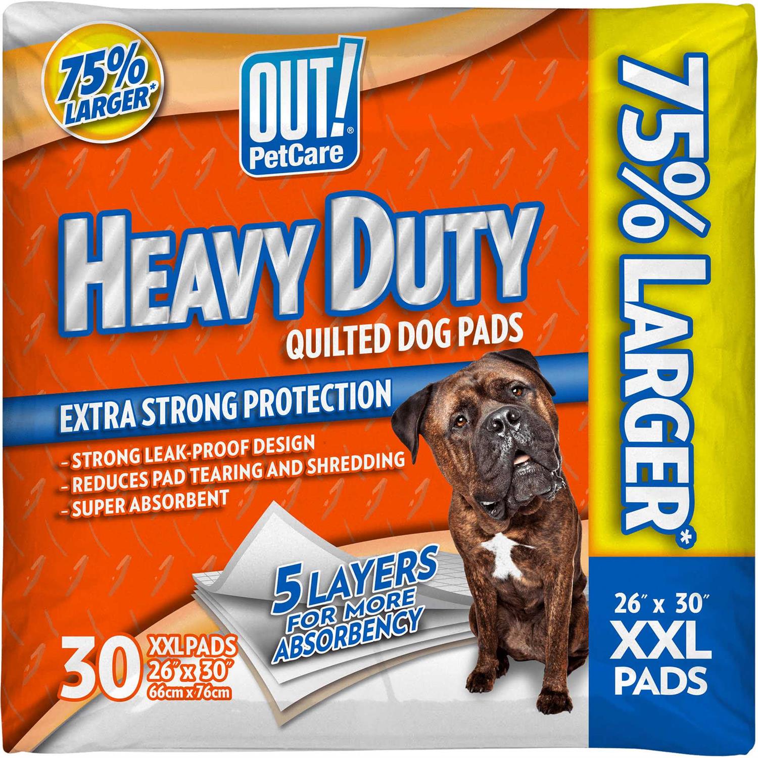 Out! Heavy Duty XXL Dog Pads Absorbent Pet Training and Puppy Pads