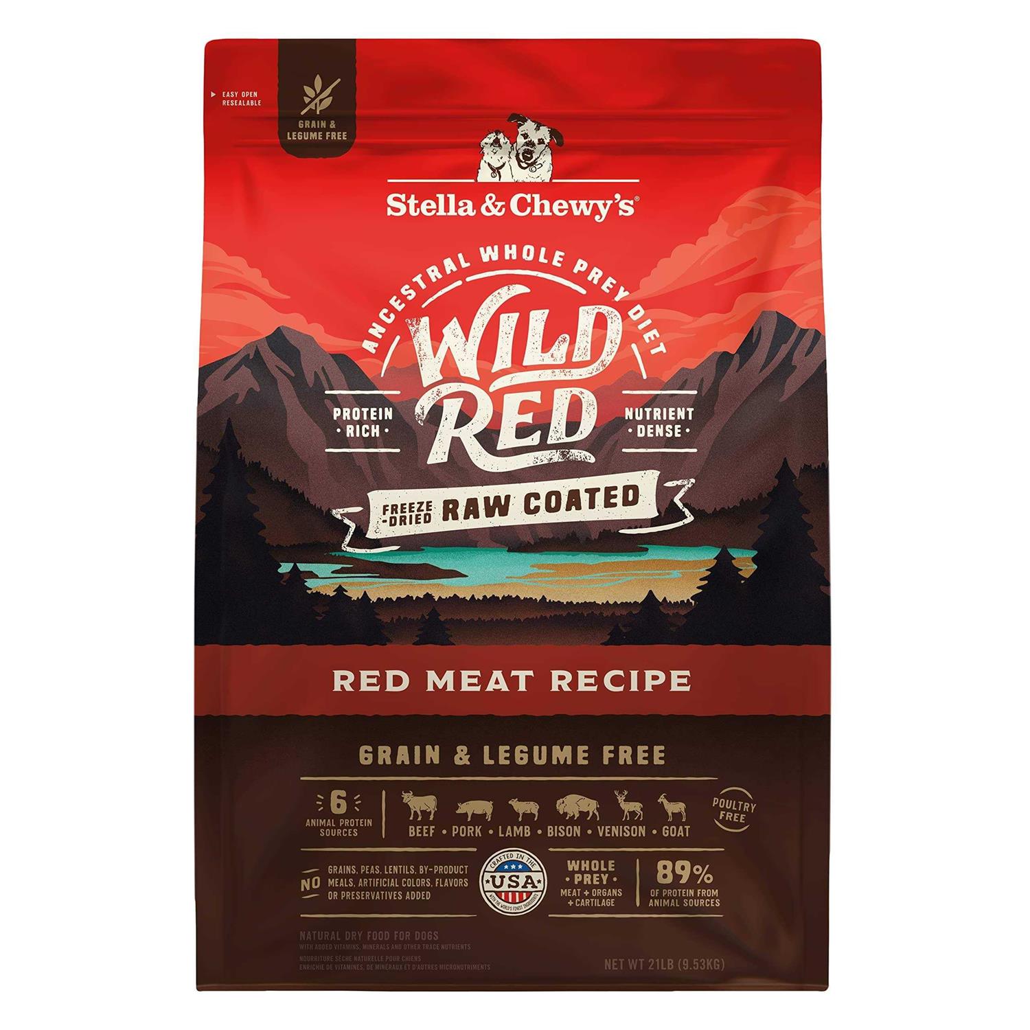 Stella & Chewy’s Wild Red Dry Dog Food Raw Coated High Protein Grain Free Recipe