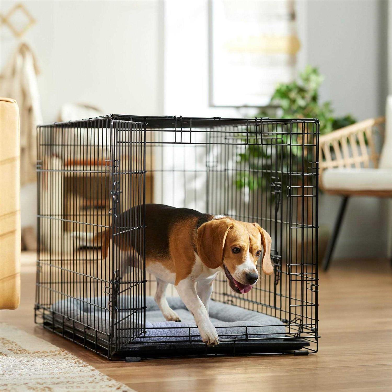 Frisco Heavy Duty Fold & Carry Double Door Collapsible Wire Dog Crate
