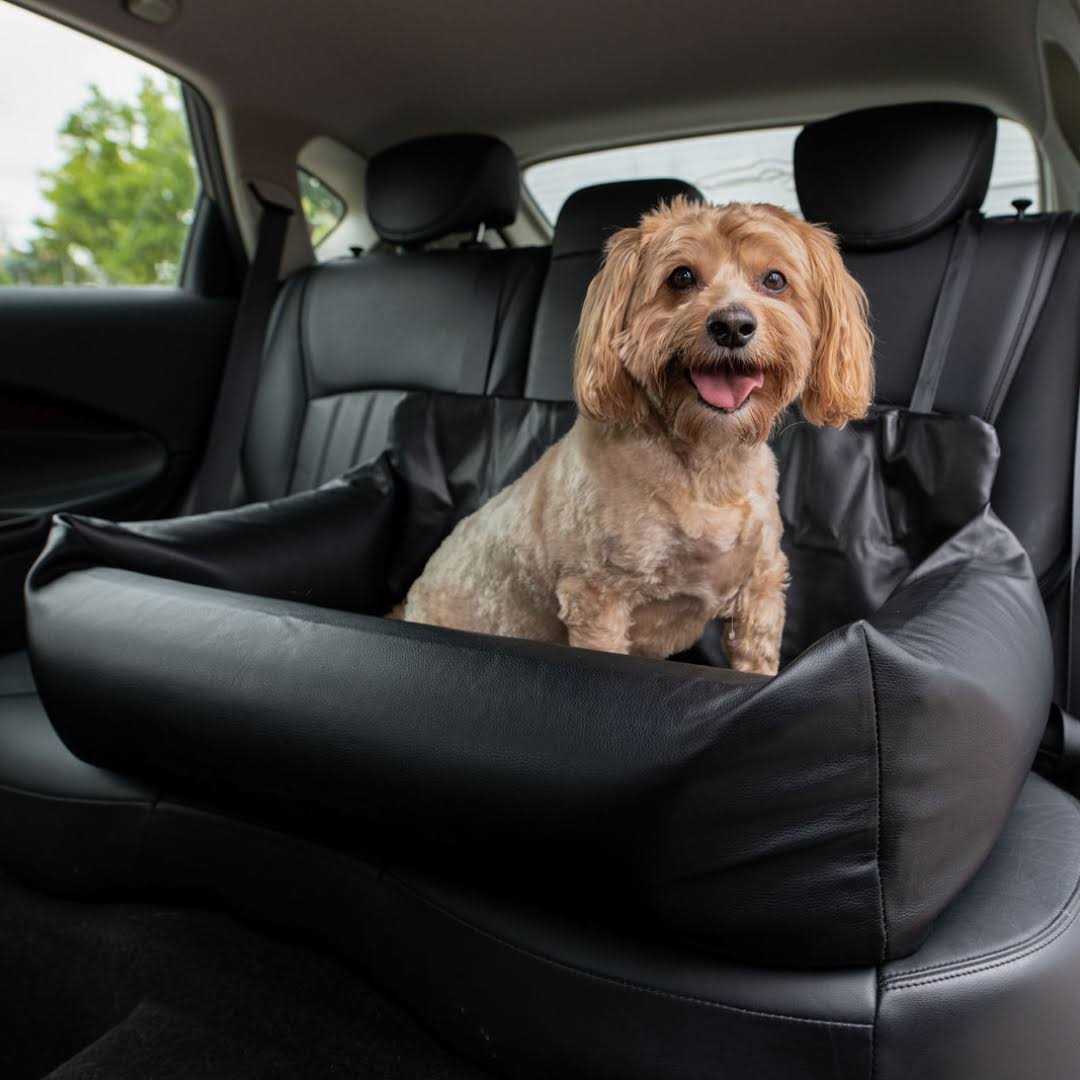 PupProtector Faux Leather Memory Foam Dog Car Bed