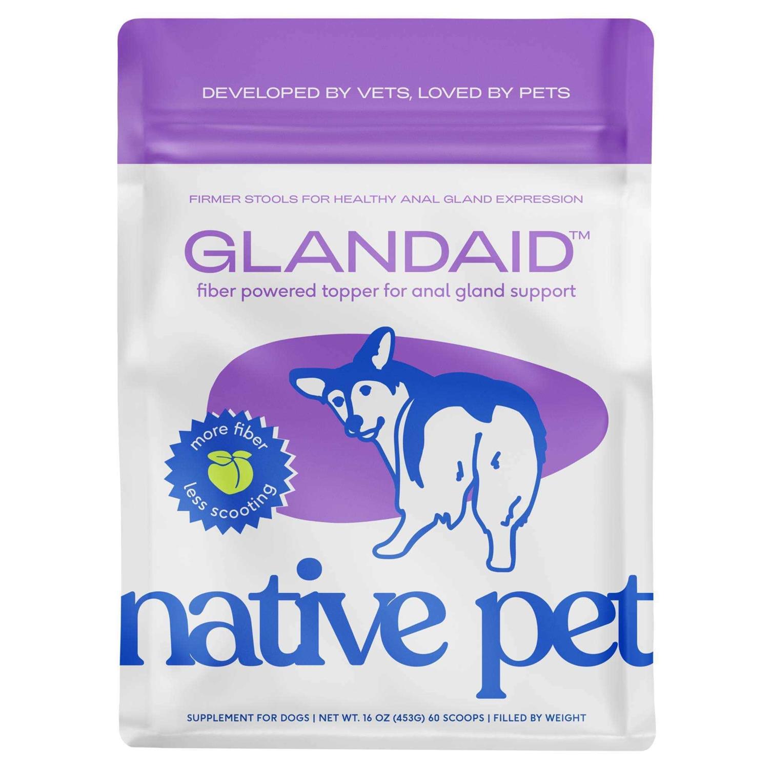 Native Pet GlandAid Anal Gland Supplement for Dogs
