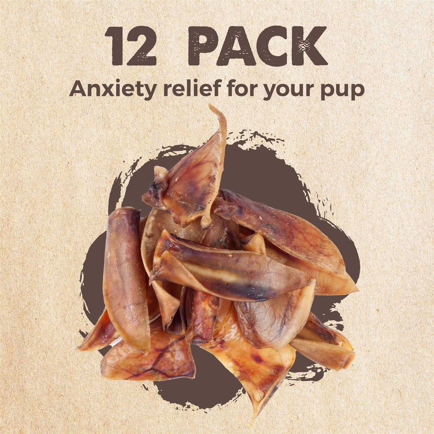 Mighty Paw Half Pig Ears for Dogs All Natural Dried Single Ingredient Dog Treats