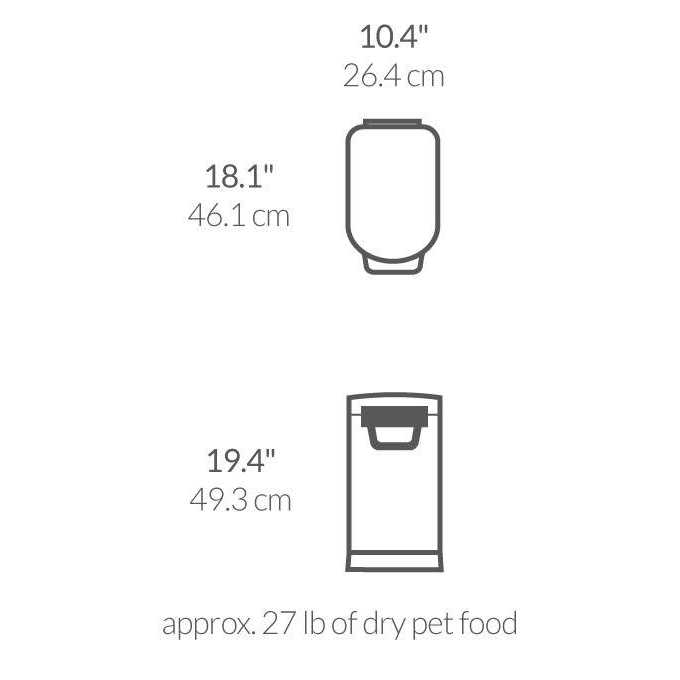 simplehuman Medium Stainless Steel Pet Food Storage Can