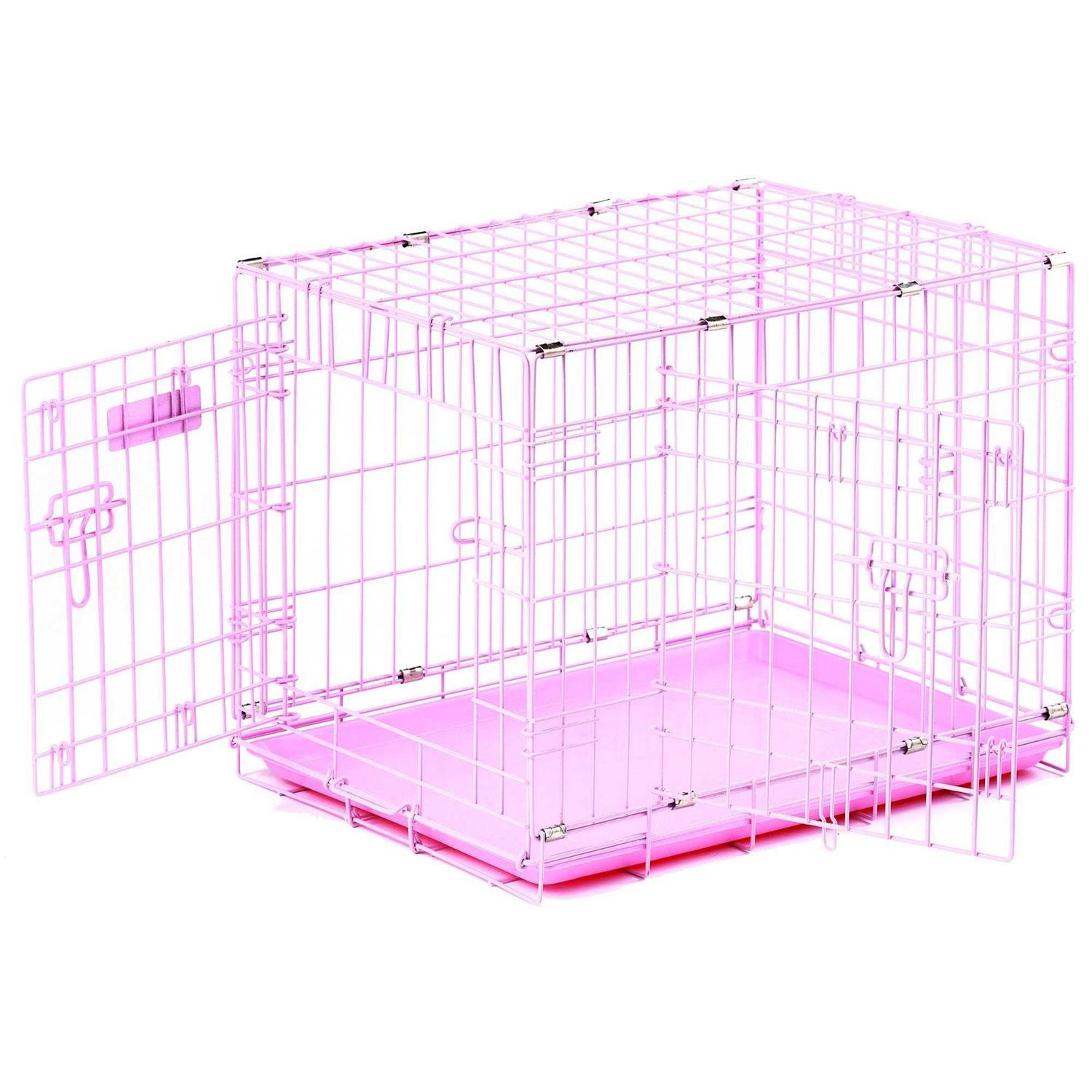 Precision Pet ProValu Double Door Dog Crate Pink