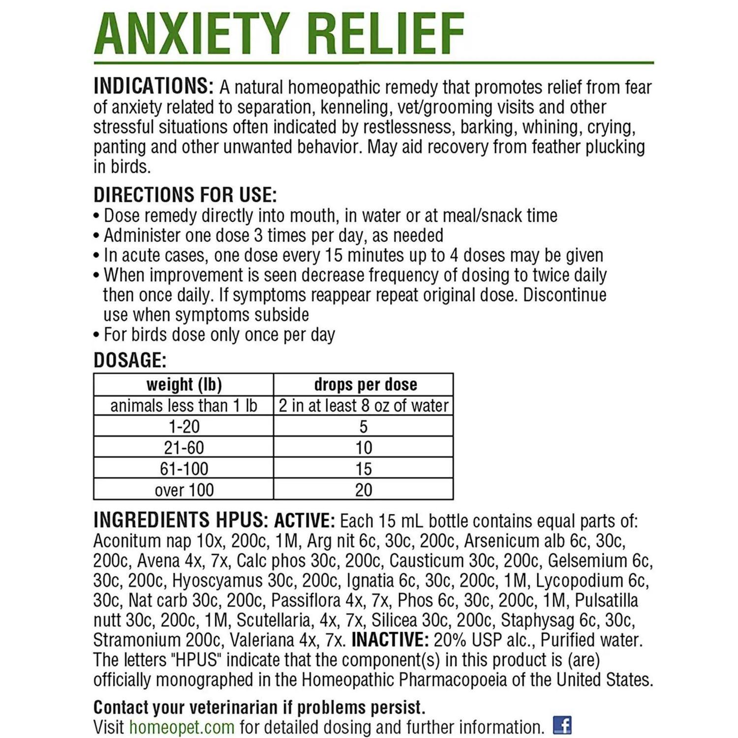 HomeoPet Anxiety Relief