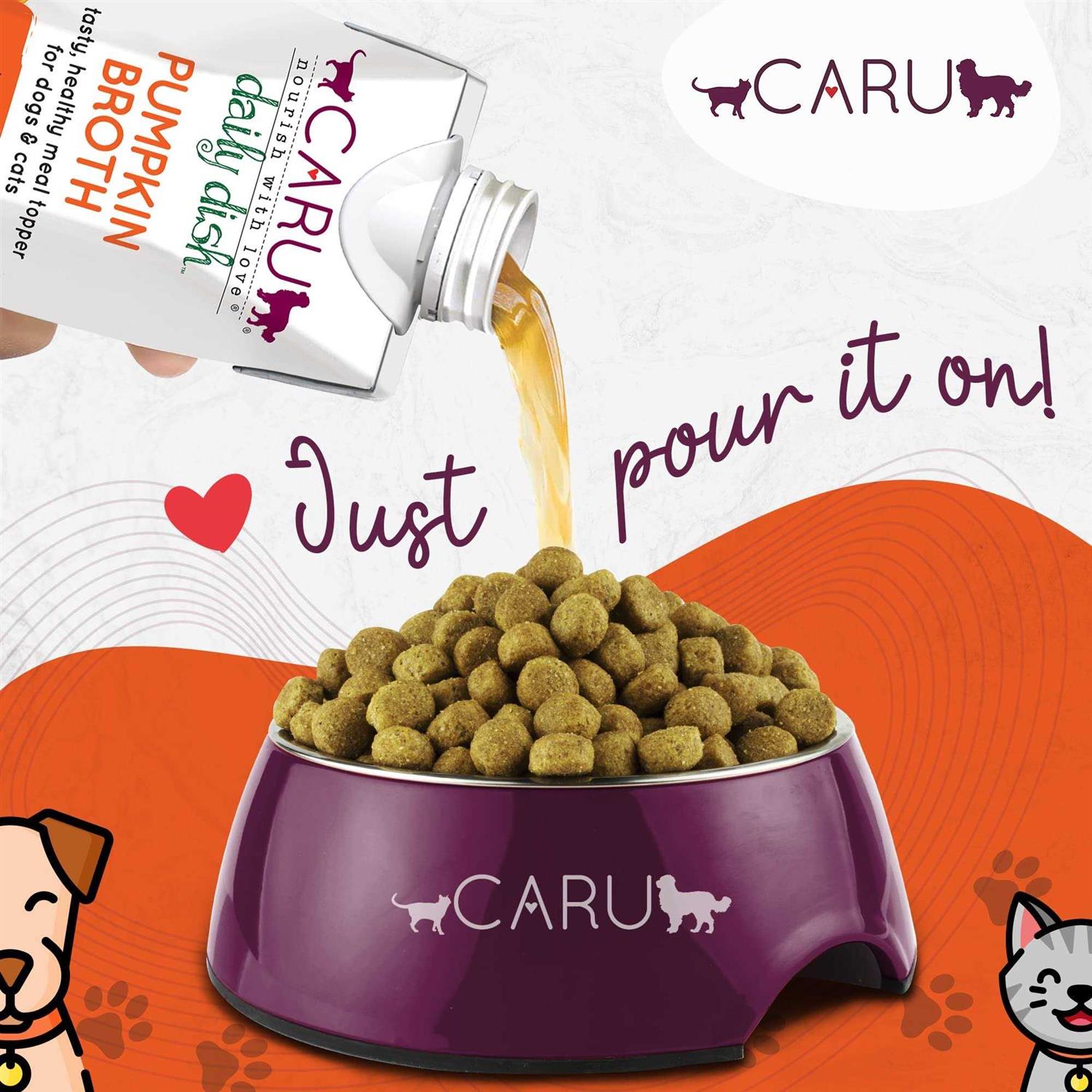 Caru Daily Dish Pumpkin Broth Meal Topper for Cats & Dogs
