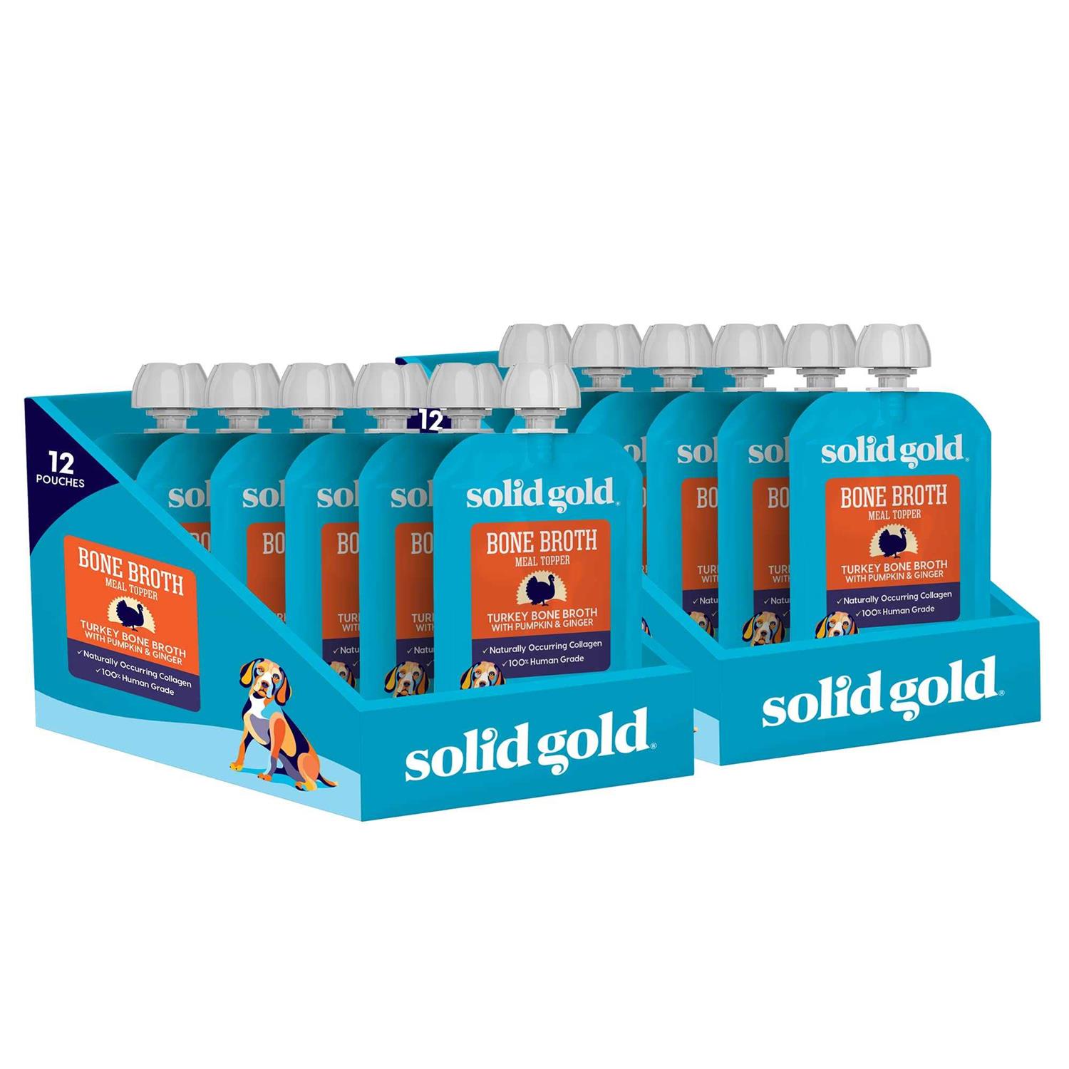 Solid Gold Turkey Bone Broth with Pumpkin & Ginger Dog Food Topper