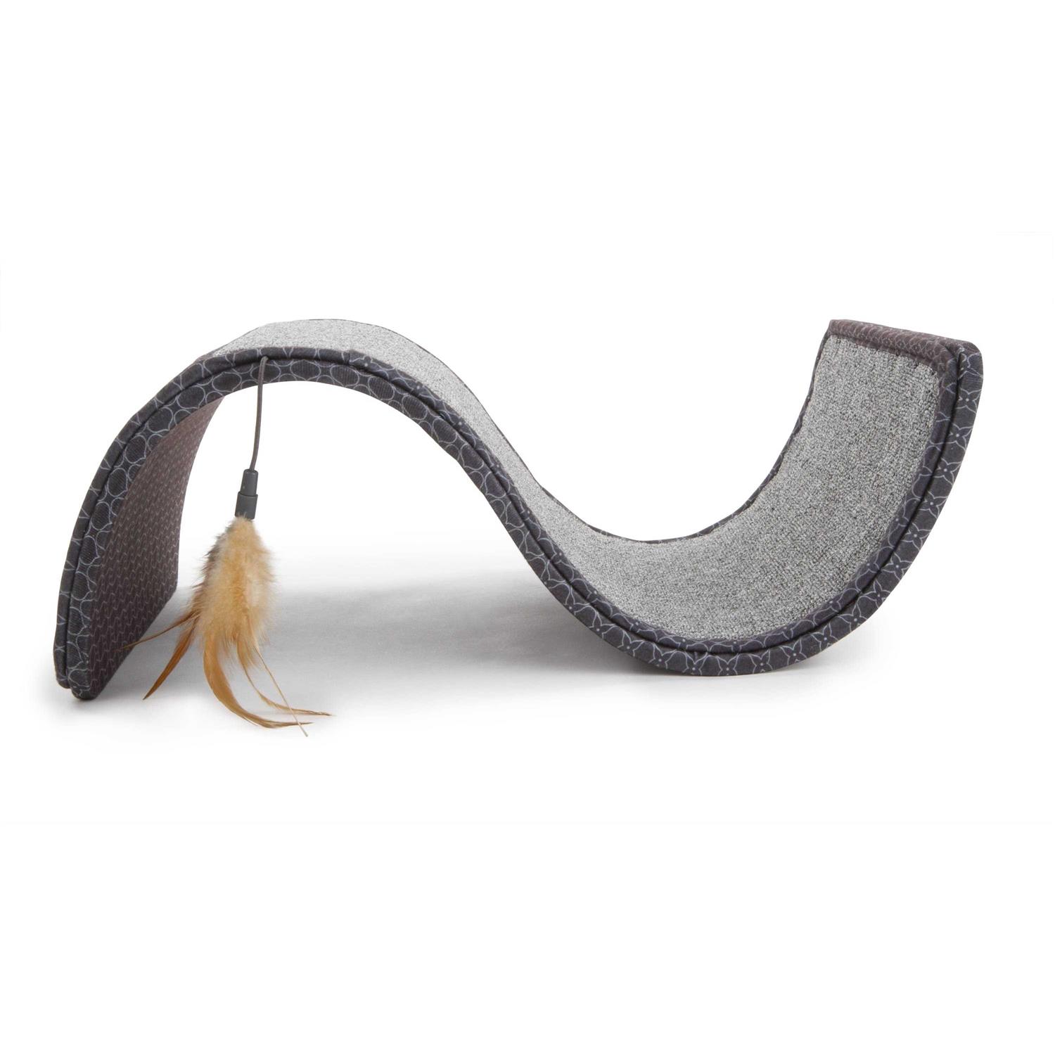 SmartyKat Scratch Scroll Cat Scratcher with Feather Toy