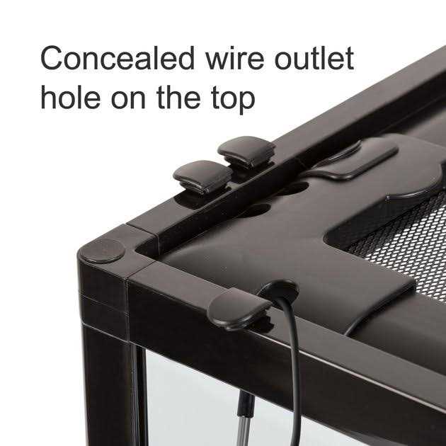 REPTIZOO RK0117 24 x 18 x 12.6 in. Reptile Glass Terrarium with Double Hinge Door