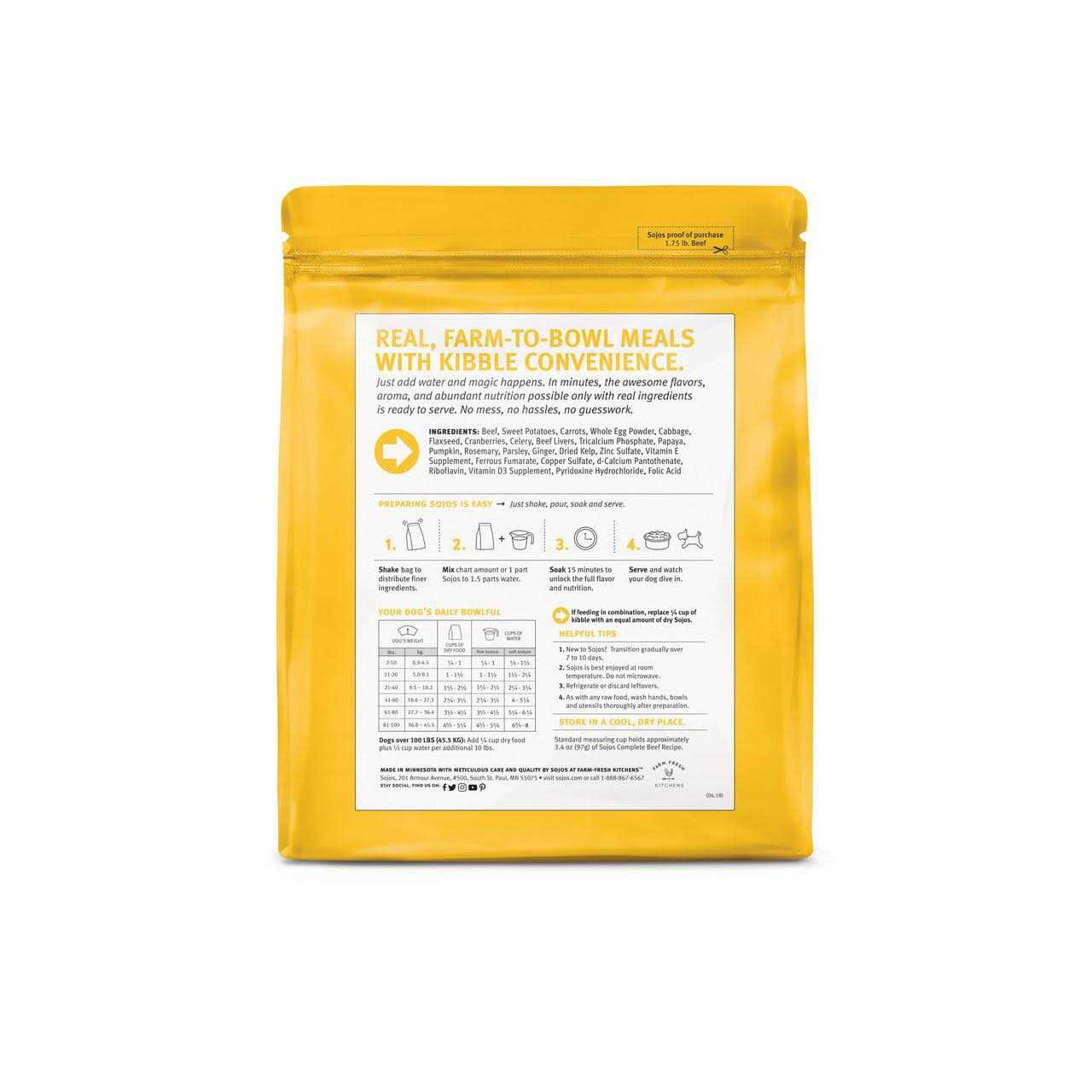 Sojos Complete Beef Recipe Dog Food