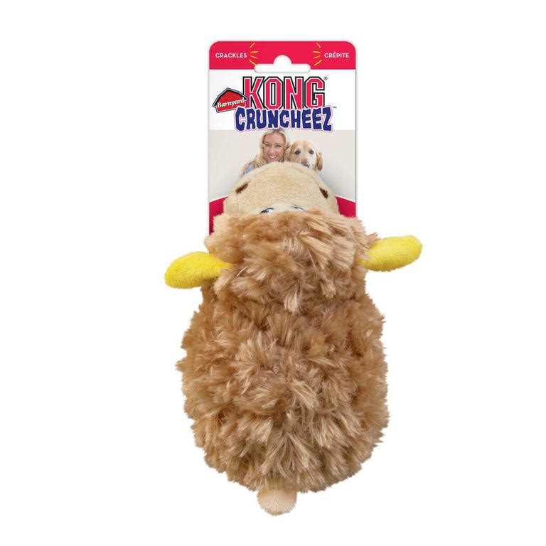 KONG Barnyard Cruncheez Cow Dog Toy