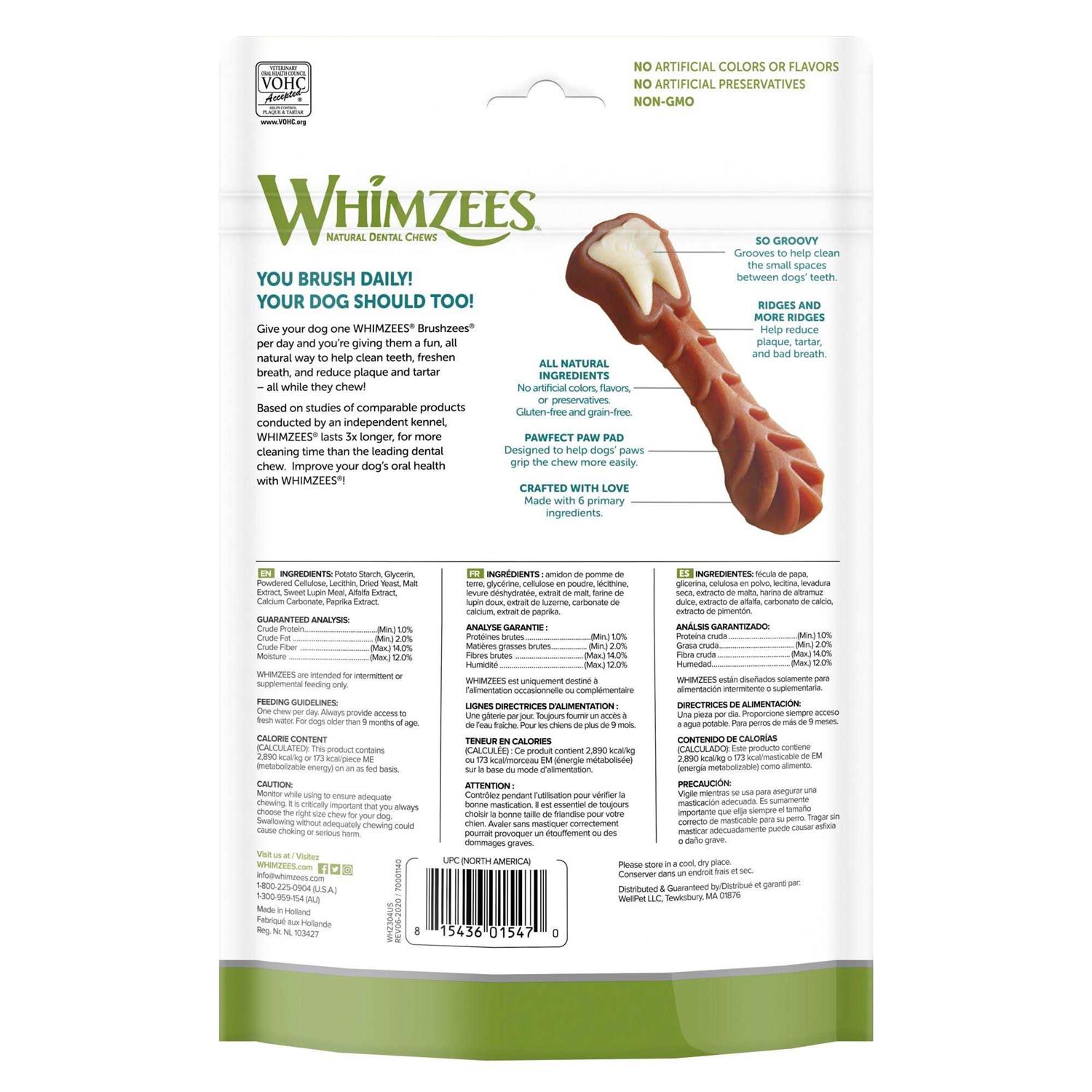 Whimzees Brushzees Dental Treats