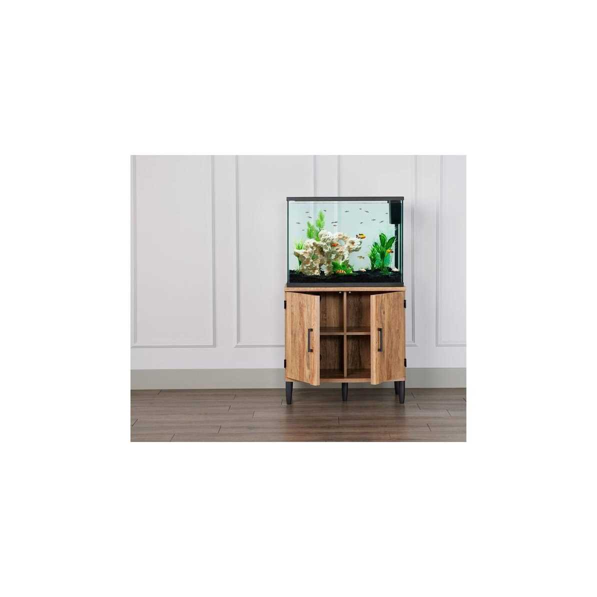 Top Fin Bowfront Aquarium Tank Stand 36 Gallon