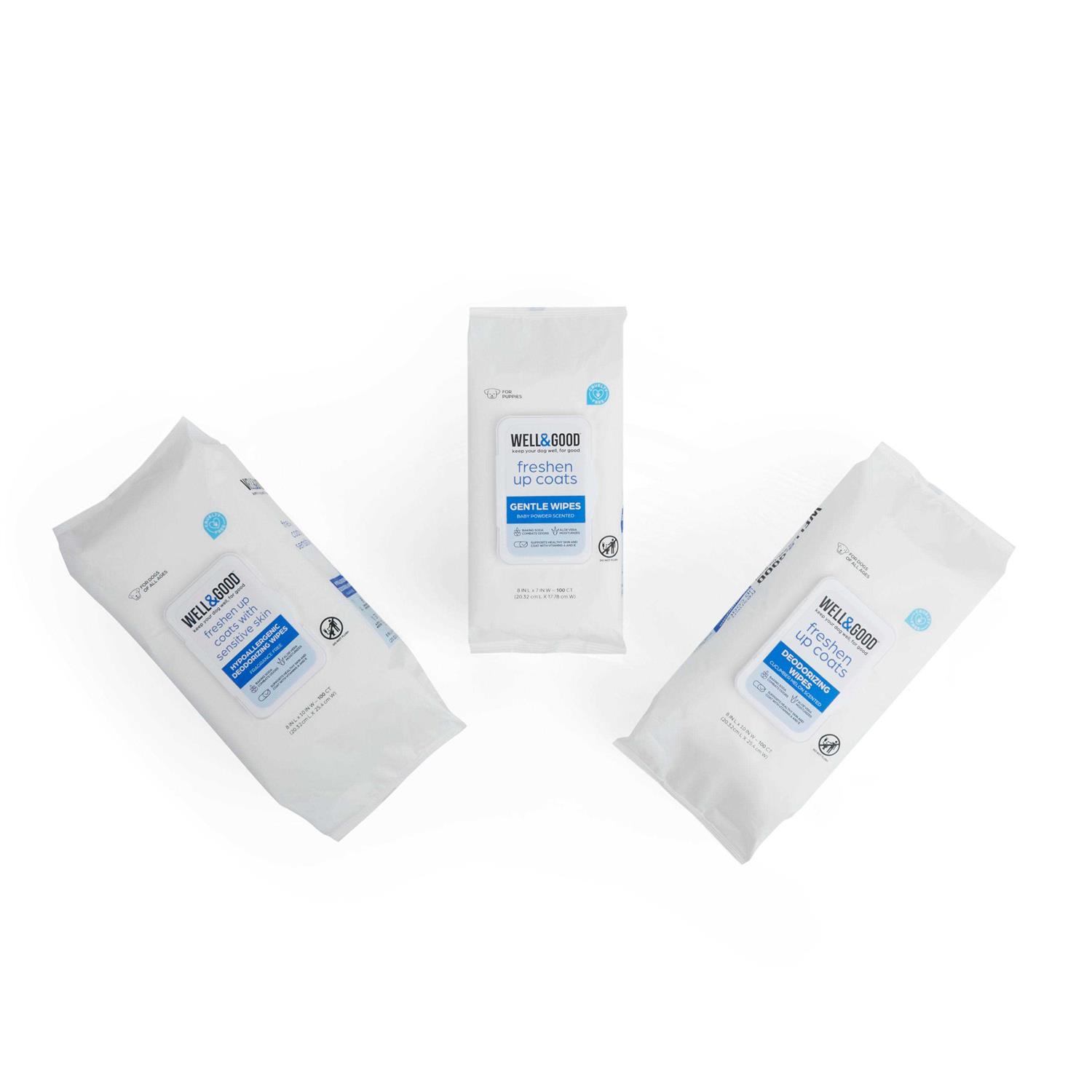 Well & Good Cucumber Melon Deodorizing Dog Wipes