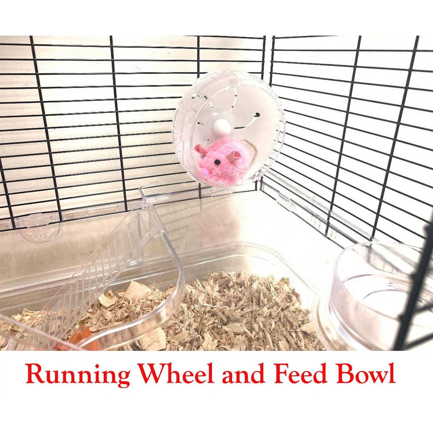 Mcage Large 3-Story Acrylic Clear Hamster Palace Habitat Home House Cage for Guinea Pig Rodent Gerbil Rat Mice Mouse