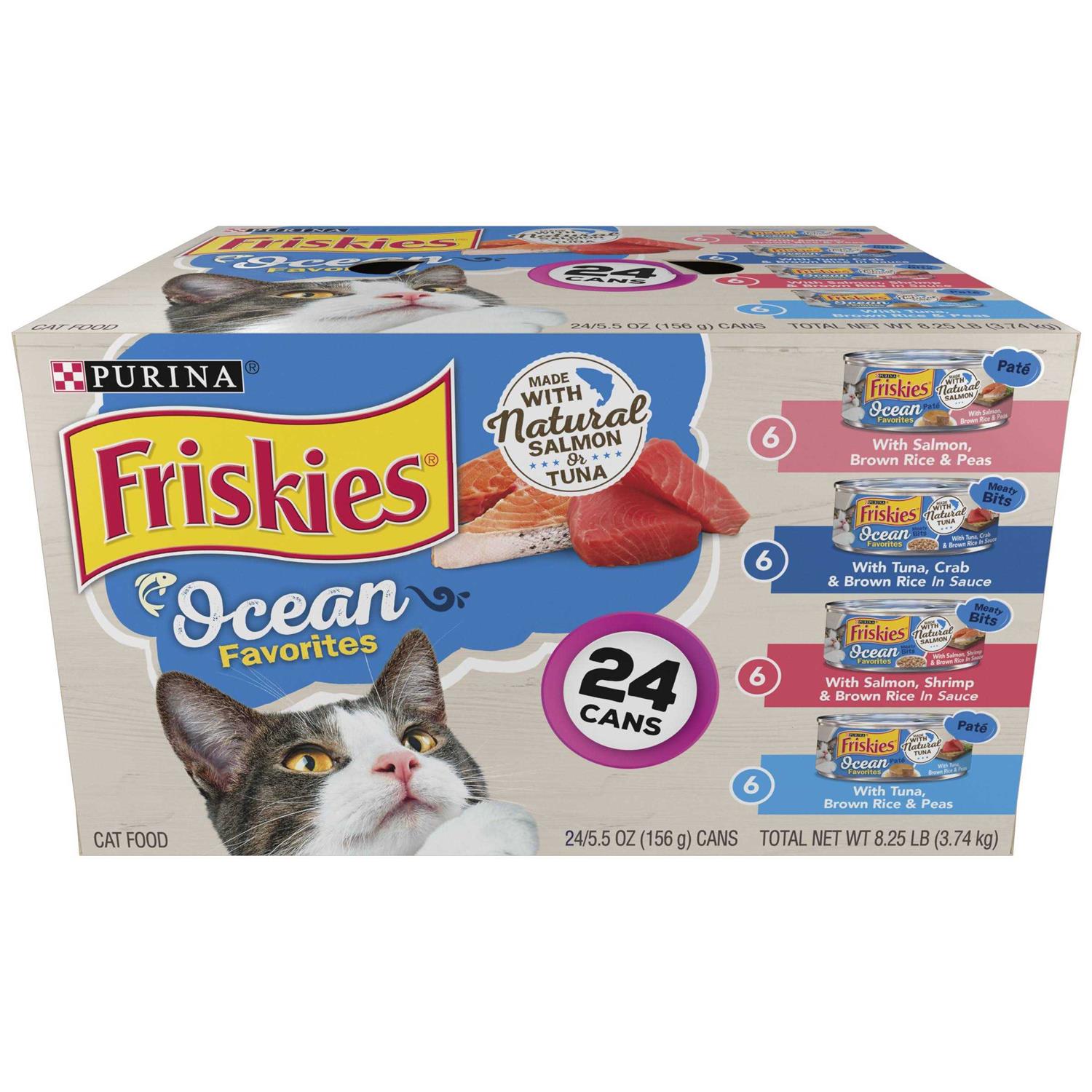 Purina Friskies Ocean Favorites Wet Cat Food Variety Pack