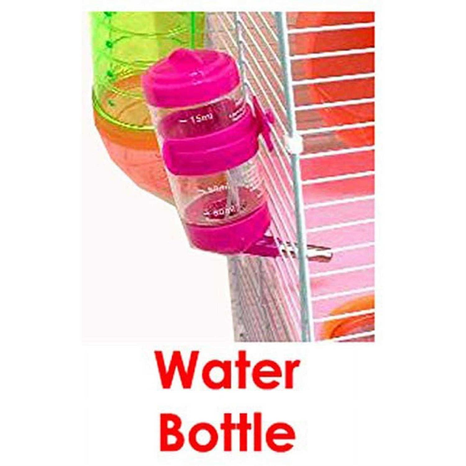 Mcage Pink Large 5-Levels Twin Tower Hamster Mouse Habitat Home House Critter Cage For Rodent Gerbil Mice Rat Wire Animal Cage With Long Crossover Tube